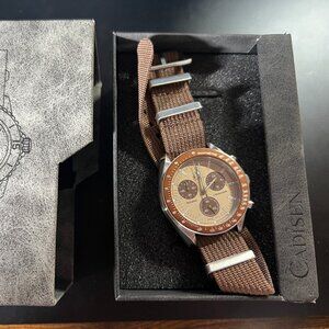 Cadisen 40mm Quartz Chronograph Mens Watch